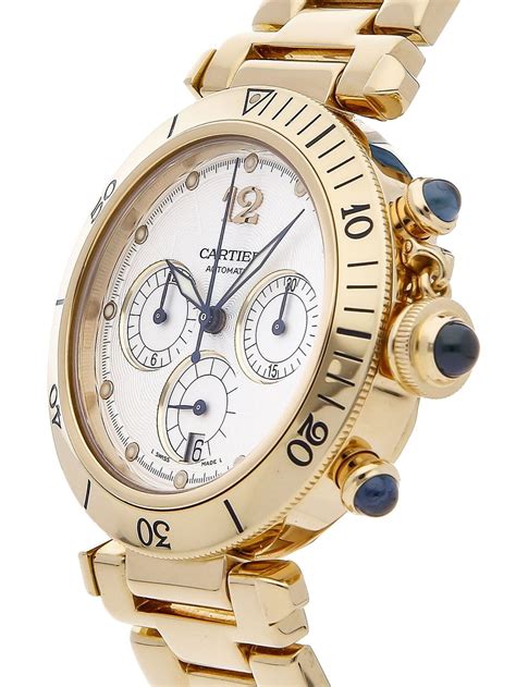 replica cartier pasha chronograph gold|cartier pasha chronograph 38mm.